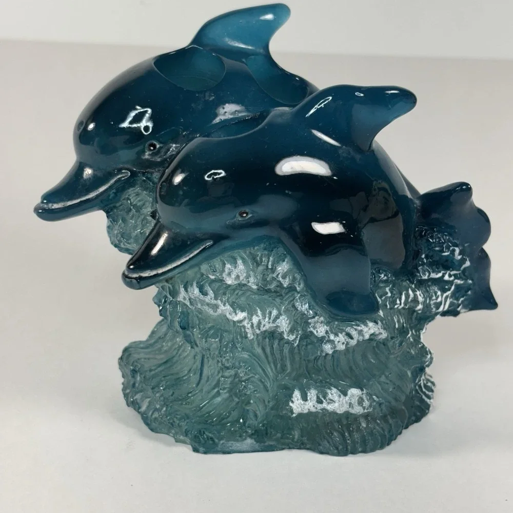 Vtg Dolphin Soap Dish Y2K Dolphin Themed Soap Dish Toothbrush, Holder Acrylic